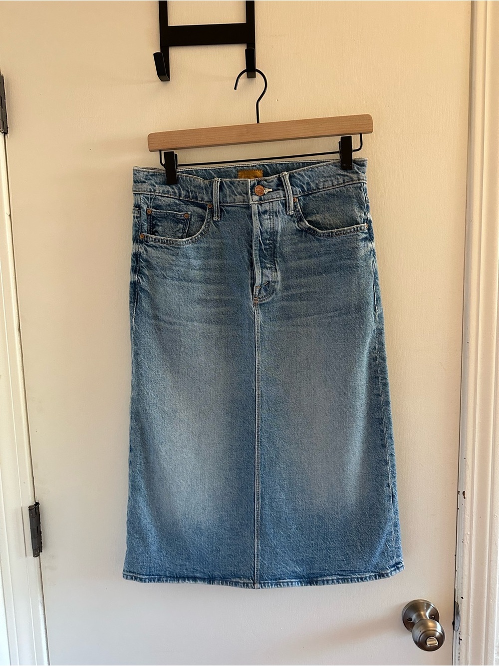 MOTHER Denim Midi Skirt- size 27
